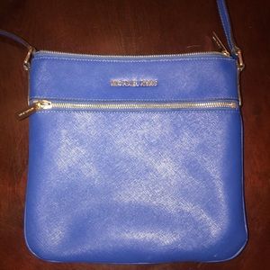 Blue Michael Kors Crossbody Purse